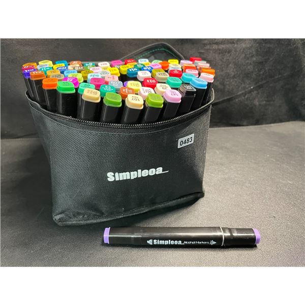 80PC Simpleoa Dual-Tip Alcohol Artist Markers for Drawing/Coloring - Brand New