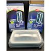 Image 1 : 2 No Spill/Easy Fill Ice Cube Trays; Stackable Design - Brand New