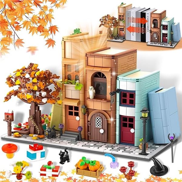 1 Magic Bookends 3D Creative Toy Building Block/Lego-Inspired Building Set - 1488PCS - New Sealed!