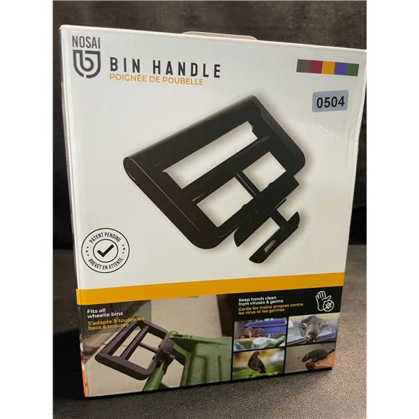 1 Nosai Garbage Bin Handle Extension for Wheelie Trash/Recycling Bins; No-Touch Handle - New