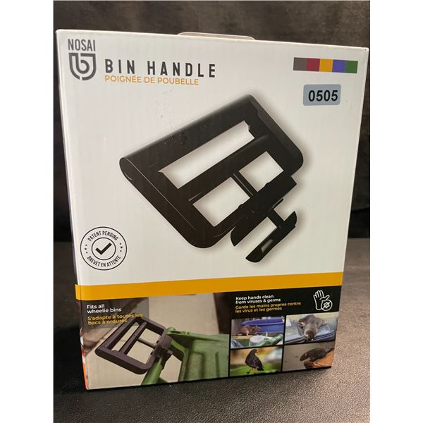 1 Nosai Garbage Bin Handle Extension for Wheelie Trash/Recycling Bins; No-Touch Handle - New