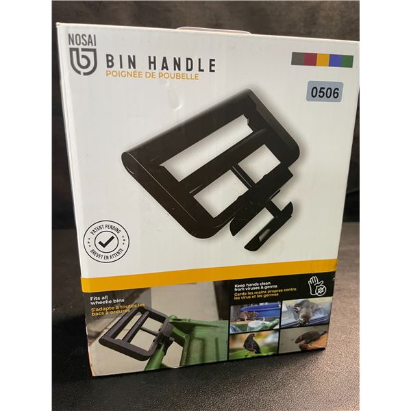 1 Nosai Garbage Bin Handle Extension for Wheelie Trash/Recycling Bins; No-Touch Handle - New