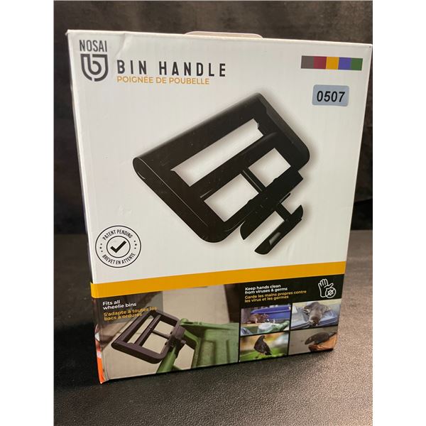 1 Nosai Garbage Bin Handle Extension for Wheelie Trash/Recycling Bins; No-Touch Handle - New