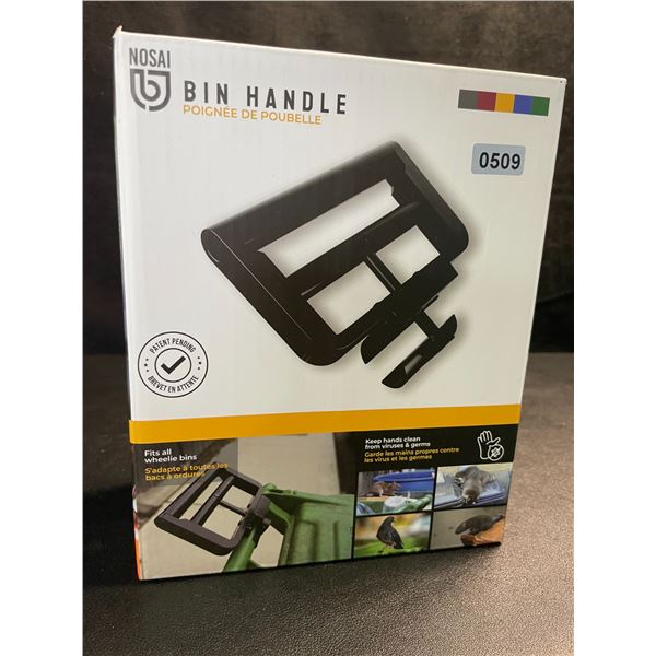 1 Nosai Garbage Bin Handle Extension for Wheelie Trash/Recycling Bins; No-Touch Handle - New