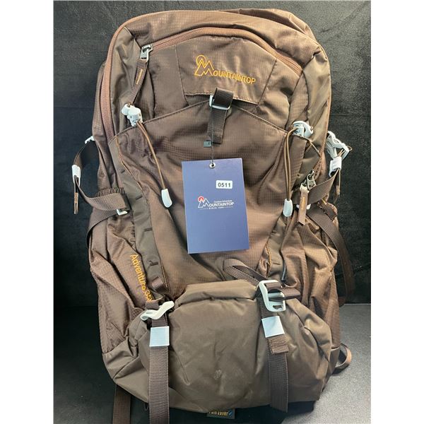 1 Mountaintop Adventure 35L Hiking Backpack - Brown Colour - New with Tags!