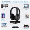 Image 8 : 1 ANSTEN 2.4G Hi-Fi Audio Wireless TV Headphones w/ Charging Dock; 197FT Range/10hr Play - NEW