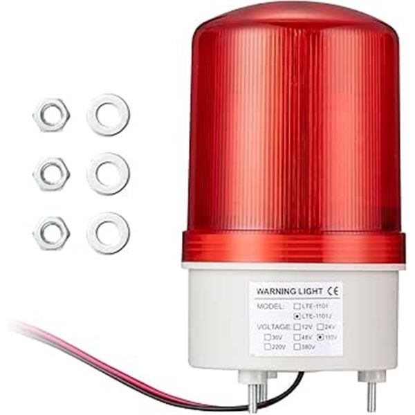 2 LED Rotating Strobe Warning Lights/Security Warning Lights for Emergency - New