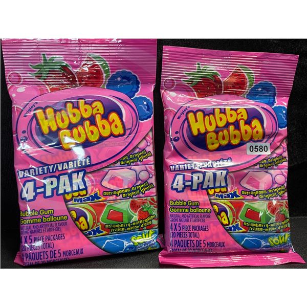 2 Hubba Bubba 4-Pack Variety Packs of Bubblegum (4 x 5PC Packs Each) - New (BB:JN 13/2025)