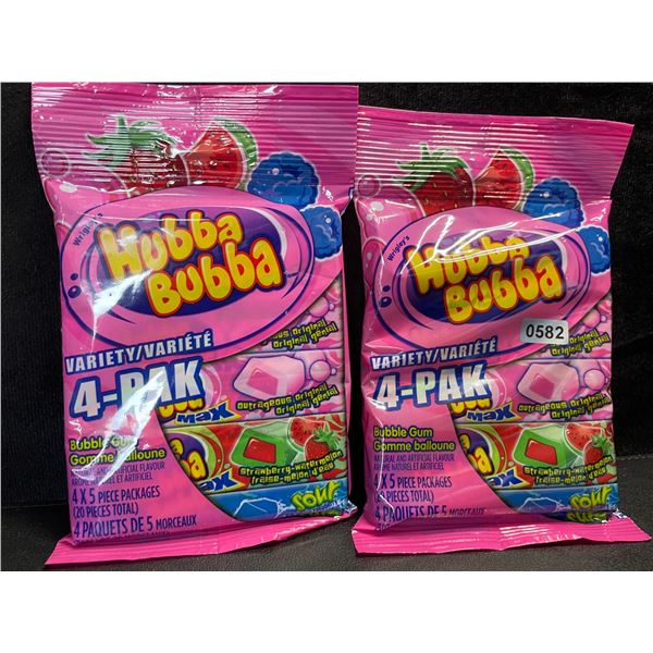 2 Hubba Bubba 4-Pack Variety Packs of Bubblegum (4 x 5PC Packs Each) - New (BB:JN 13/2025)