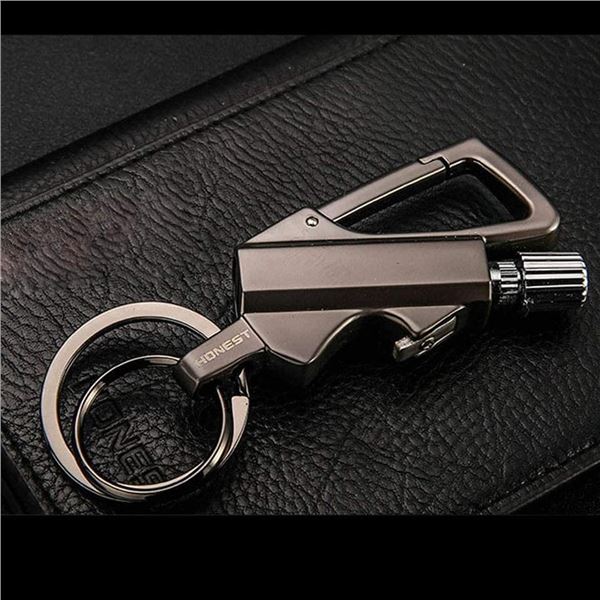 1 Survival Multitool Keychain Flint Lighter with Bottle Opener - New