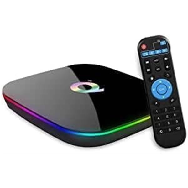 1 Q Plus Android 10.0 TV Box 4GB Ram 32GB ROM 6K Android Box; Quad-Core WiFi 2.4GHz - New!