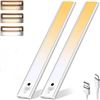 Image 1 : 2-Pack of LED Motion Sensor Lights/Under Cabinet Lights - 7.8" Size; Rechargeable Design - New