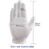 Image 2 : 1 Pack of White Cotton Work Gloves - 48PCS/24 Pairs of Gloves - New
