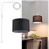 Image 5 : 2-Pack of Black Plug-In Pendant Hanging Lights w/ 15FT Cord - Black Fabric Shade - New in Box