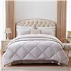 Image 1 : 1 NexHome 7PC King Size Comforter Set/Bed in a Bag (102 x 90") - Light Grey - New in Box!