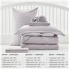 Image 5 : 1 NexHome 7PC King Size Comforter Set/Bed in a Bag (102 x 90") - Light Grey - New in Box!