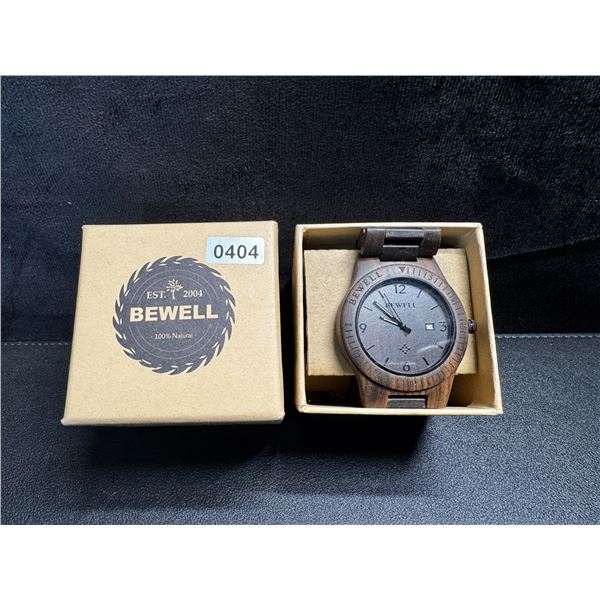 1 Bewell Modern Style Analog Wooden Watch with Quartz Movement - New
