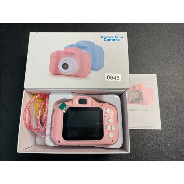 1 Kids Pink Digital Camera; 2.0inch HD 1080P 4X Digital Zoom - Toy/Portable Kids Camera - New