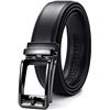 Image 1 : 2 Mens Leather Belts - Adjustable Fit/Ratchet Belts (Fits 32" to 38" Waist) - Black - New in Box