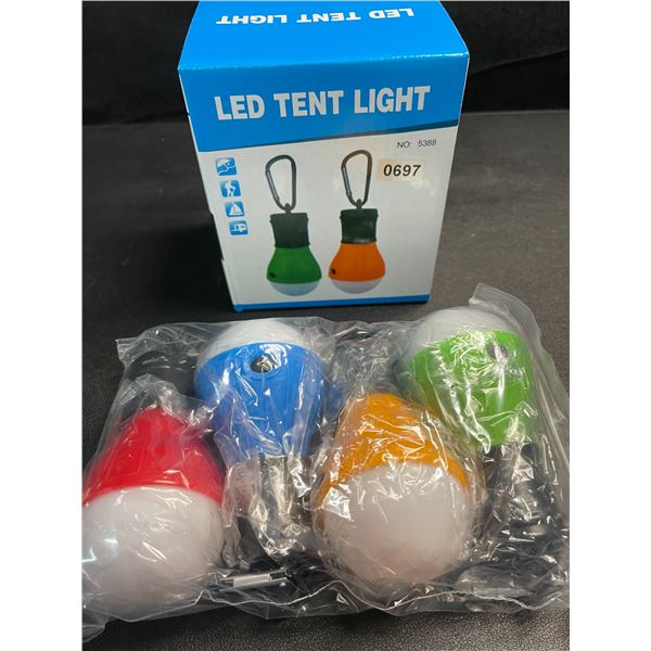 1 Pack of 4 LED Tent Lights - Great for Camping! - Brand New