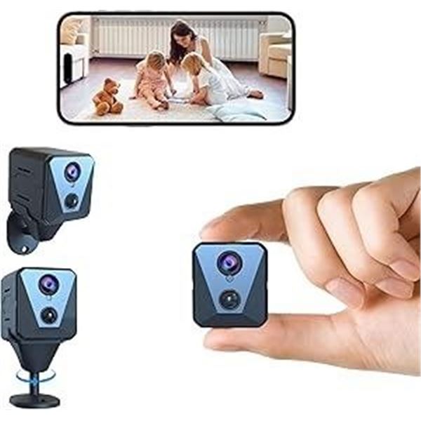 1 Hidden Spy Camera/Nanny Cam - 2K Wifi Mini Security Camera - New (Damaged Box - See Photos)