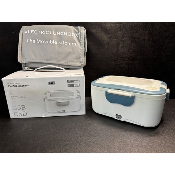 1 Portable Electric Lunch Box with Utensils - Works on 12v and 24v - New