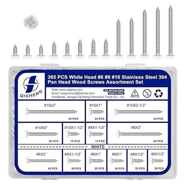365PC Assorted Stainless Steel Screws Set - New Sealed