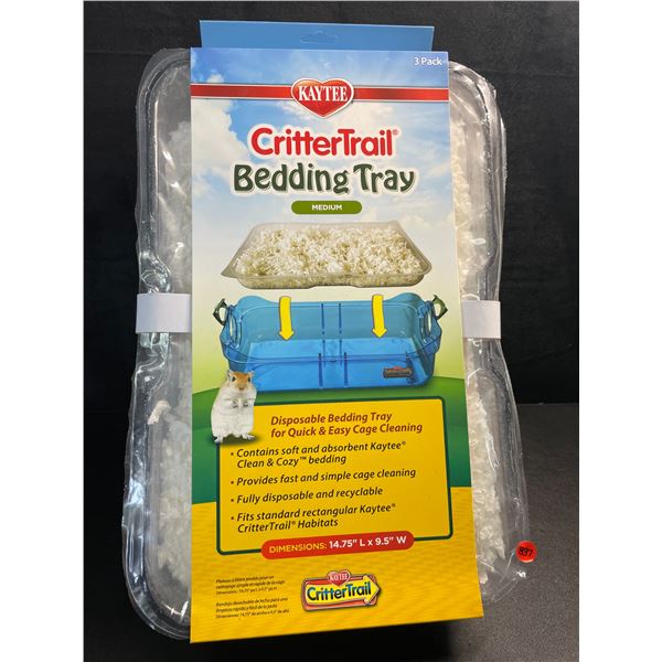 1 Kaytee CritterTrail 3-Pack Bedding Trays for CritterTrail Habitats - New