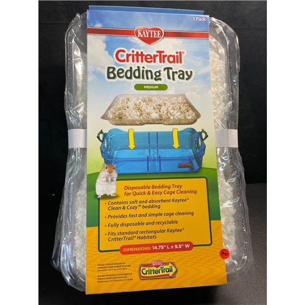 1 Kaytee CritterTrail 3-Pack Bedding Trays for CritterTrail Habitats - New
