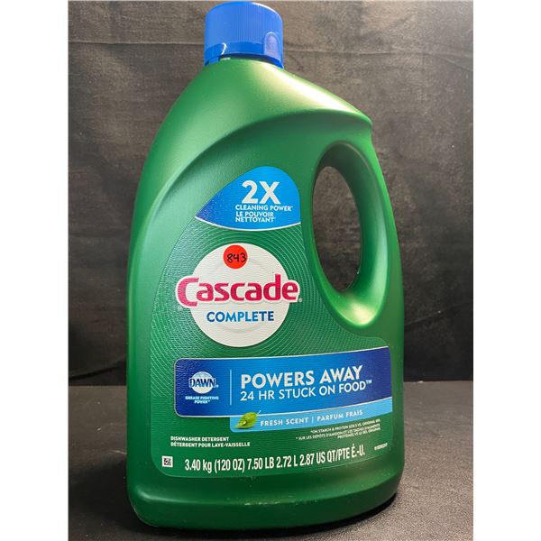 1 Large Jug of Cascade Complete Dishwasher Detergent - Fresh Scent w/ Dawn - 3.40kg - New