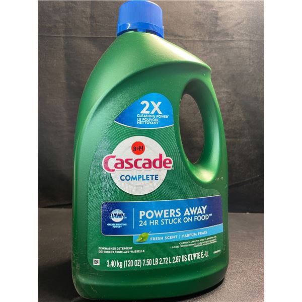 1 Large Jug of Cascade Complete Dishwasher Detergent - Fresh Scent w/ Dawn - 3.40kg - New