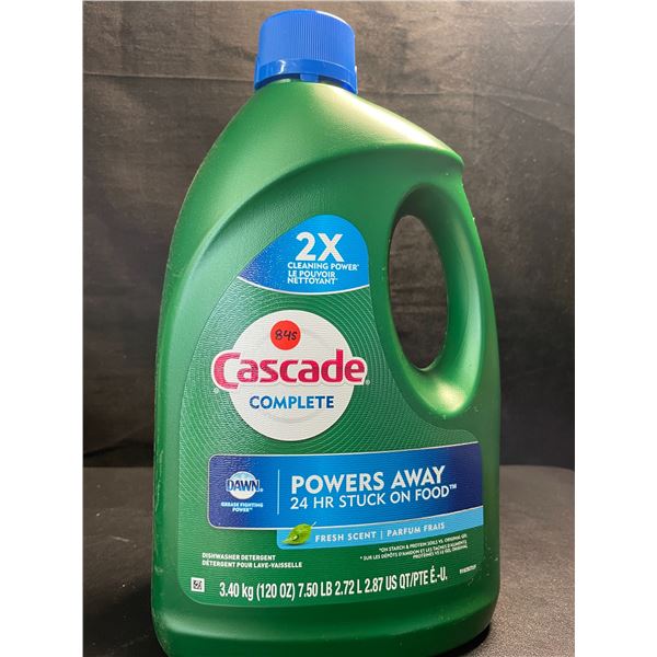 1 Large Jug of Cascade Complete Dishwasher Detergent - Fresh Scent w/ Dawn - 3.40kg - New