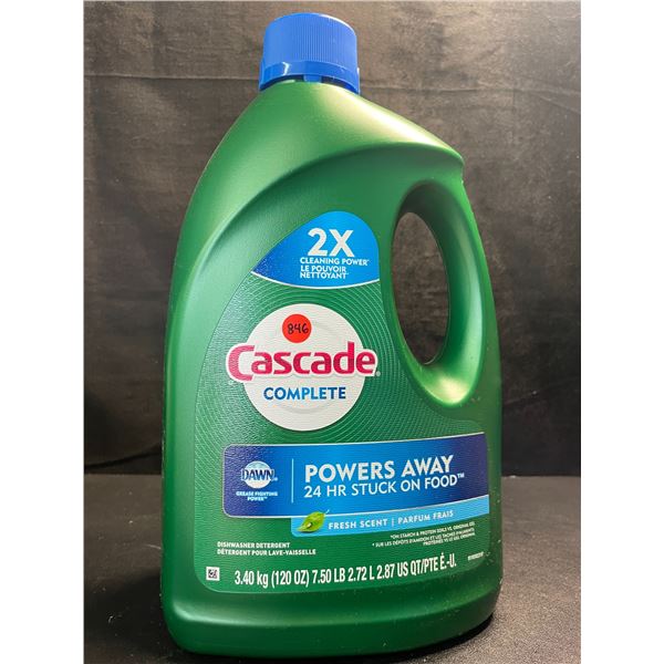 1 Large Jug of Cascade Complete Dishwasher Detergent - Fresh Scent w/ Dawn - 3.40kg - New