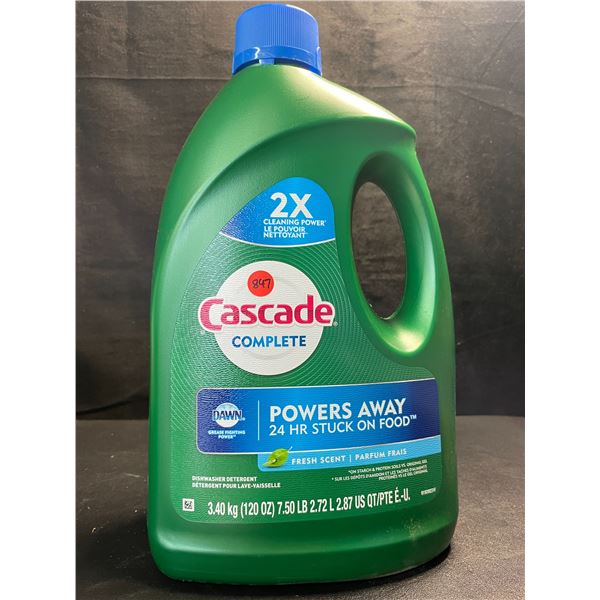 1 Large Jug of Cascade Complete Dishwasher Detergent - Fresh Scent w/ Dawn - 3.40kg - New