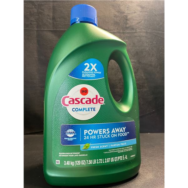 1 Large Jug of Cascade Complete Dishwasher Detergent - Fresh Scent w/ Dawn - 3.40kg - New