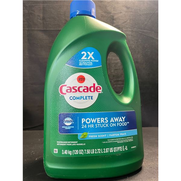 1 Large Jug of Cascade Complete Dishwasher Detergent - Fresh Scent w/ Dawn - 3.40kg - New