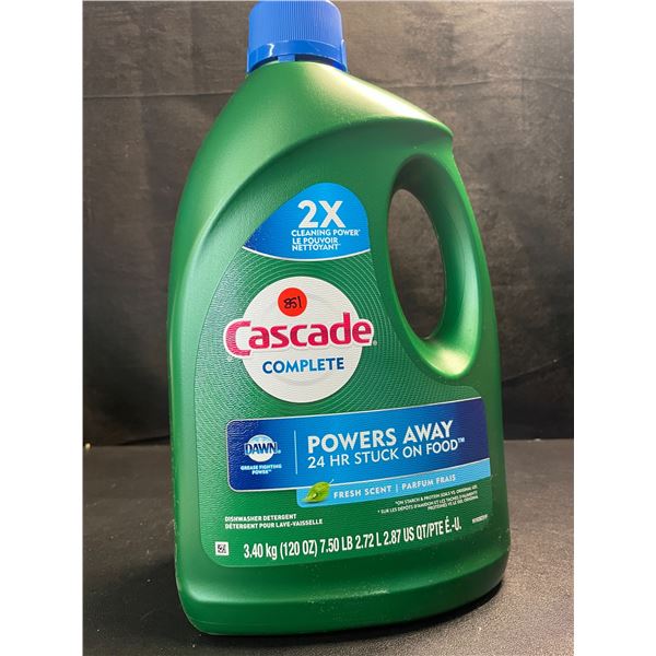 1 Large Jug of Cascade Complete Dishwasher Detergent - Fresh Scent w/ Dawn - 3.40kg - New