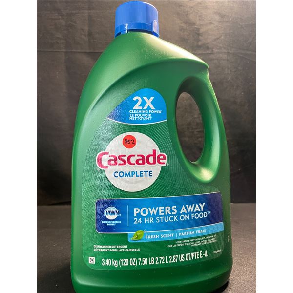1 Large Jug of Cascade Complete Dishwasher Detergent - Fresh Scent w/ Dawn - 3.40kg - New