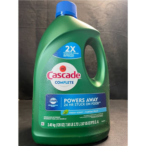 1 Large Jug of Cascade Complete Dishwasher Detergent - Fresh Scent w/ Dawn - 3.40kg - New