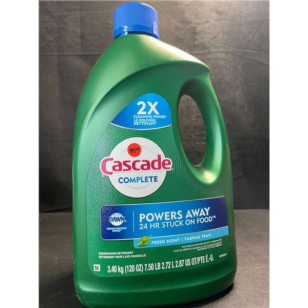 1 Large Jug of Cascade Complete Dishwasher Detergent - Fresh Scent w/ Dawn - 3.40kg - New