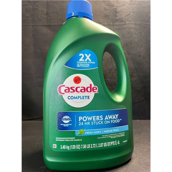1 Large Jug of Cascade Complete Dishwasher Detergent - Fresh Scent w/ Dawn - 3.40kg - New
