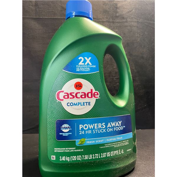 1 Large Jug of Cascade Complete Dishwasher Detergent - Fresh Scent w/ Dawn - 3.40kg - New