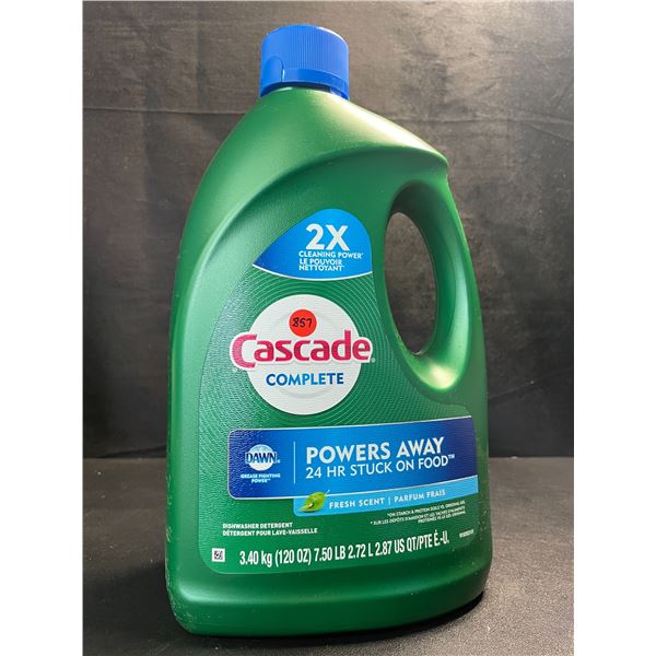 1 Large Jug of Cascade Complete Dishwasher Detergent - Fresh Scent w/ Dawn - 3.40kg - New