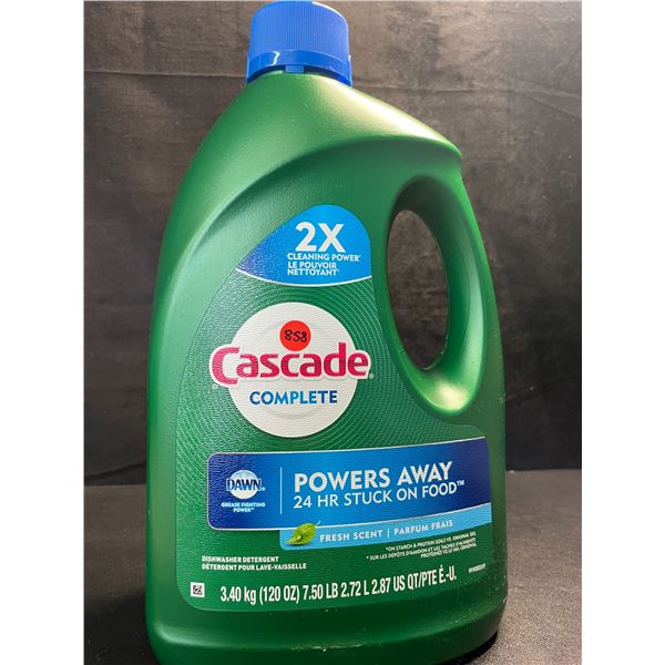 1 Large Jug of Cascade Complete Dishwasher Detergent - Fresh Scent w/ Dawn - 3.40kg - New