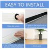 Image 5 : 1 Roll Flexible Baseboard Molding Trim; Rubber Self-Adhesive Wall Trim - 4" x 16.4FT Size - New
