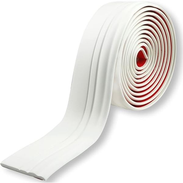 1 Roll Flexible Baseboard Molding Trim; Rubber Self-Adhesive Wall Trim - 4" x 16.4FT Size - New