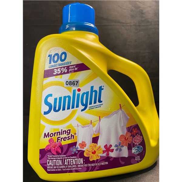 1 Large Jug of Sunlight Morning Fresh Liquid Laundry Detergent - 4.0L/100 Loads - New