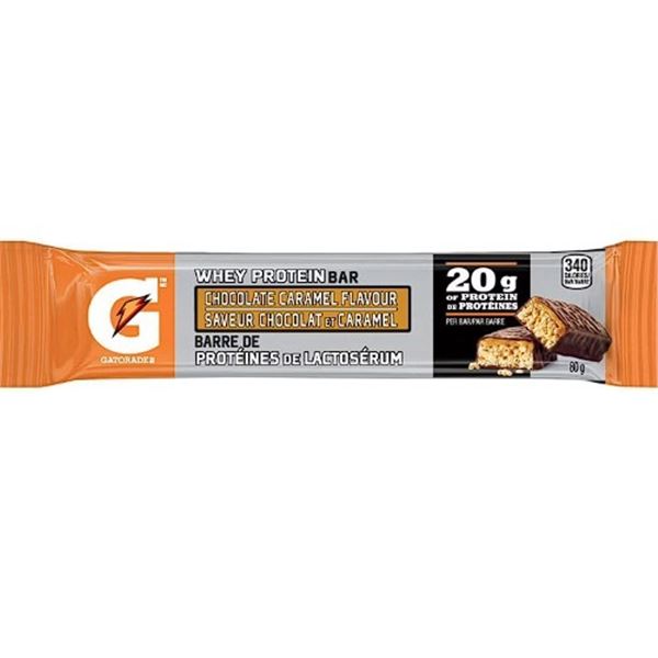 12 Gatorade Whey Protein Bards - Chocolate Caramel Flavour