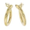 Image 5 : Solid 14K Yellow Gold Large Smooth Polished Tubes 34mm Round Hoop Earrings