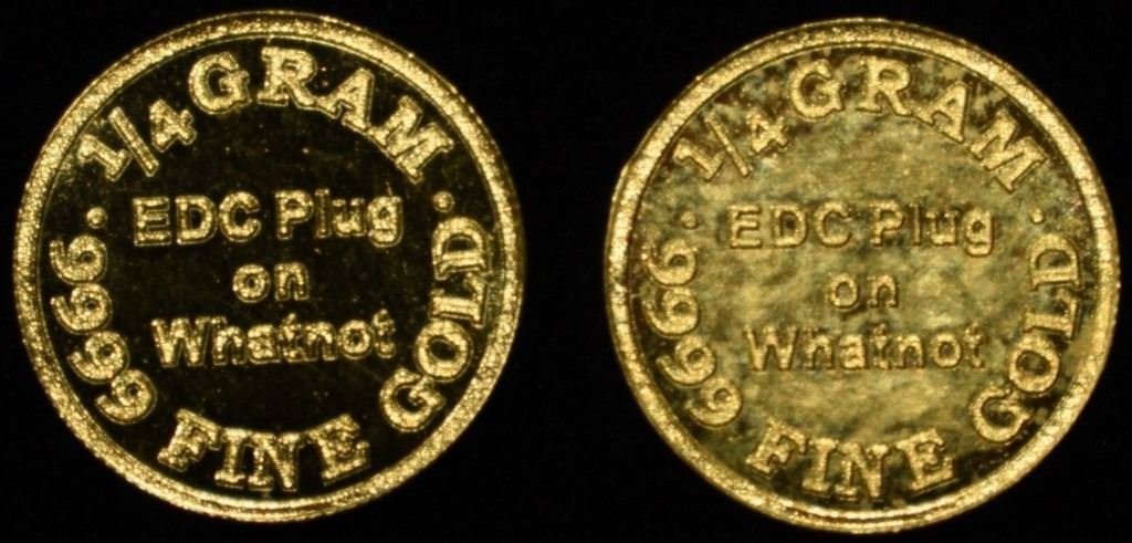 (2) 1/4 G GOLD ROUNDS